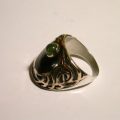 Nemeton - Bague en or, argent, bronze, jade et palissandre - Gold, silver, bronze, jade and rosewood ring